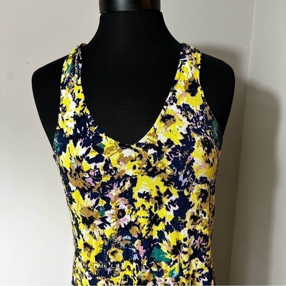 H&M Yellow Floral Print Dress in Size XS - Picture 4 of 8